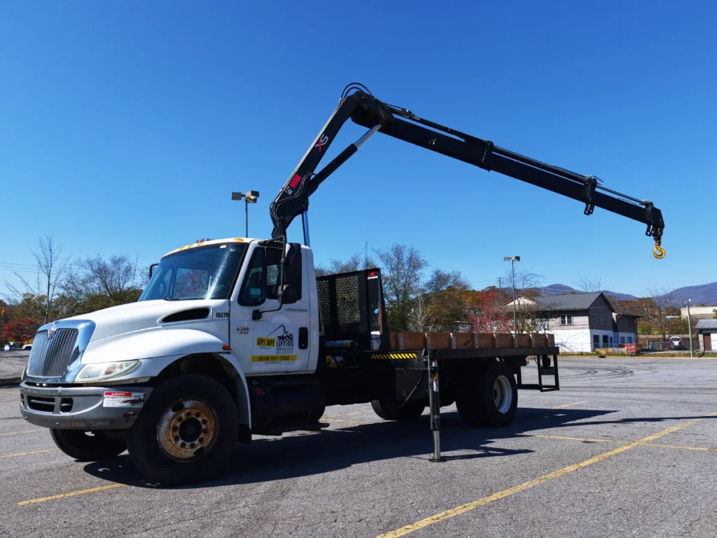 Truck-mounted crane for heavy lifting and deliveries in Asheville, NC