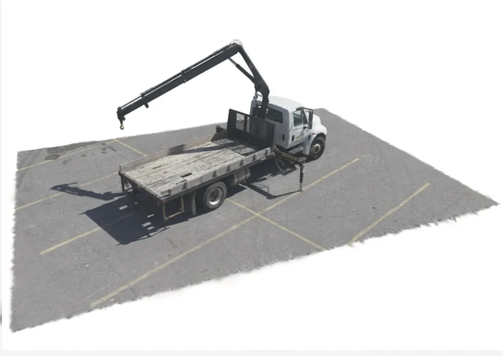 Crane truck 3d model of Up! Up! Lifting Asheville crane services