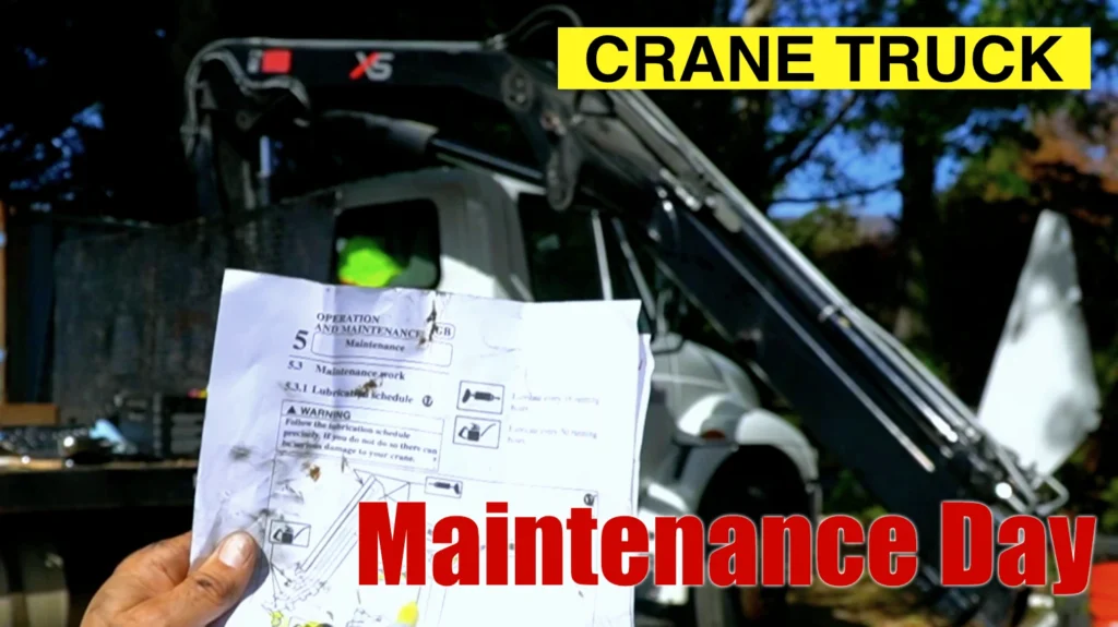 Crane truck maintenance grease hiab 099 knuckle boom asheville nc