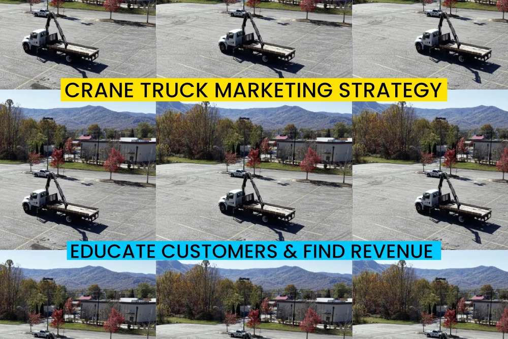 crane truck marketing strategy to educate customers and find revenue streams