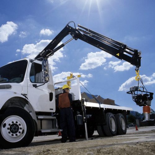 articulated crane truck crane truck load and transport services in Asheville for lifting and hauling rental equipment